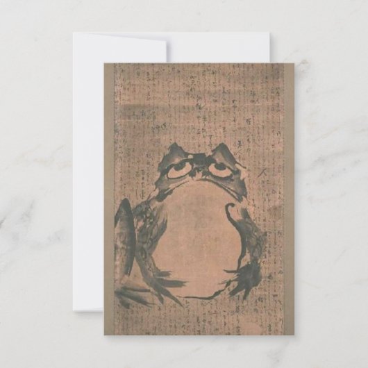 Japanischer Frosch Vintag Save The Date (Vorderseite)