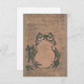 Japanischer Frosch Vintag Save The Date (Vorne/Hinten)