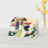 Japanischer Fuchsias Karte (Gelbe Blume)