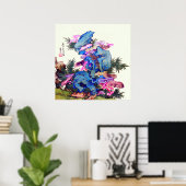 Japanischer Fungus auf Bamboo von Hayashi Rōen Poster (Heimbüro)