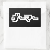 Japanischer Gamer ゲ Japan Sprache Nihongo Rechteckiger Aufkleber (Tasche)