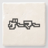 Japanischer Gamer ゲ Japan Sprache Nihongo Steinuntersetzer (Vorderseite)