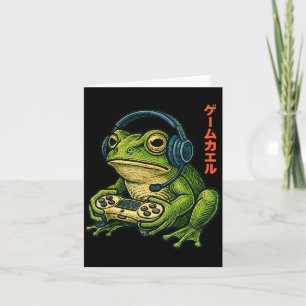 Japanischer Gamer Frosch Kunst Männer Frauen Junge Karte