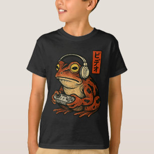 Japanischer Gamer Frosch Kunst Männer Frauen Junge T-Shirt