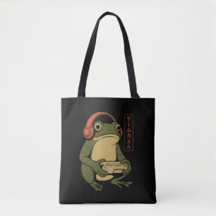 Japanischer Gamer Frosch Lustig Vintage Gaming Tasche
