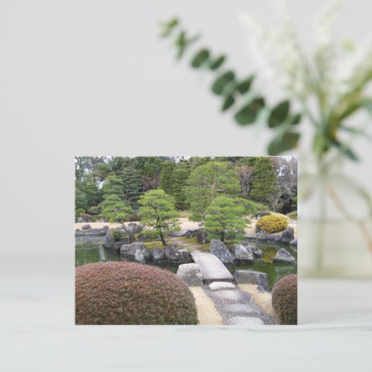 Japanischer Garten 日 本 庭 園 Postkarte (Stehend Vorderseite)