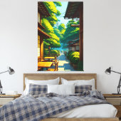 Japanischer Garten Außencafé Leinwanddruck (Insitu (Schlafzimmer))