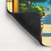 Japanischer Garten Außencafé Mousepad (Ecke)