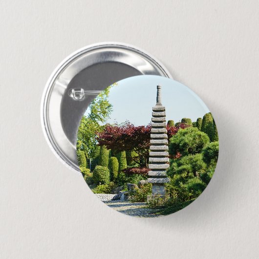 Japanischer Garten Button (Vorne & Hinten)
