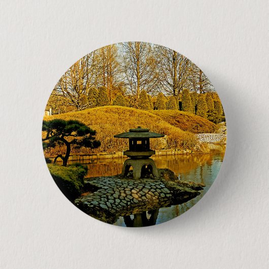 Japanischer Garten Button (Vorderseite)