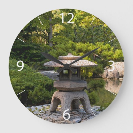 Japanischer Garten Große Wanduhr (Vorderseite)
