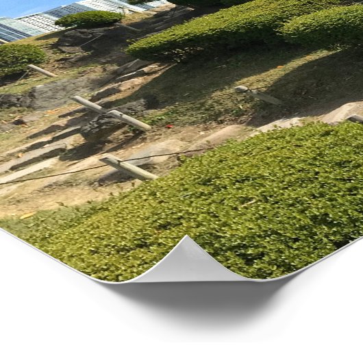 Japanischer Garten Hill Poster (Ecke)