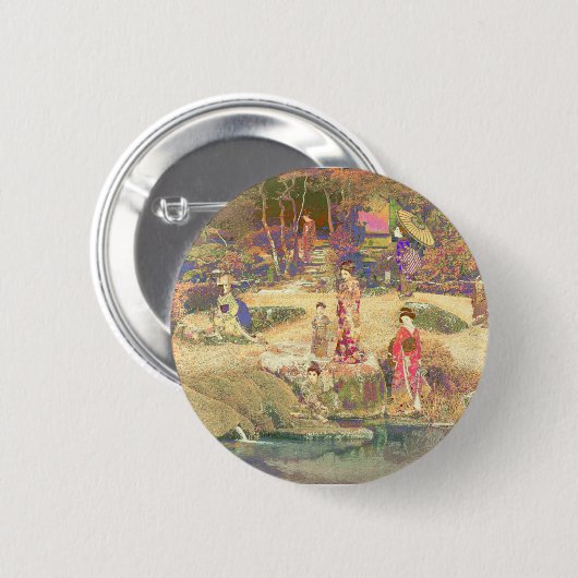 Japanischer Garten II / Waschmaschine Button (Vorne & Hinten)