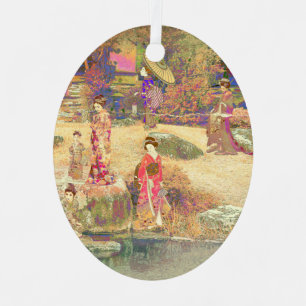 Japanischer Garten II / Waschmaschine Ornament Aus Metall