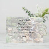 Japanischer Garten im Herbst Hochzeitslieferungen Einladung (Stehend Vorderseite)