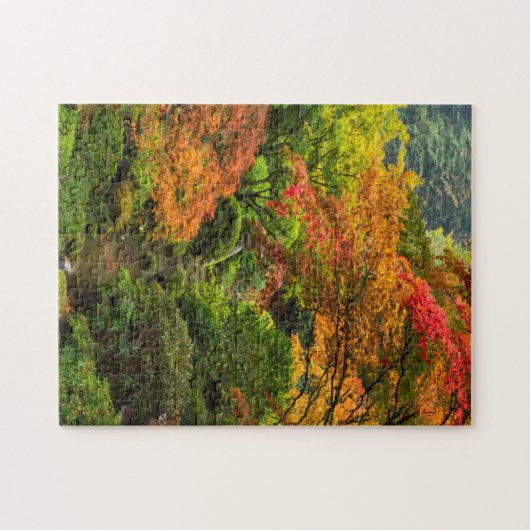 Japanischer Garten im Herbst in Portland, Oregon 2 Puzzle (Horizontal)