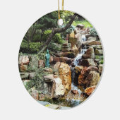 Japanischer Garten im Herbst Keramik Ornament (Links)