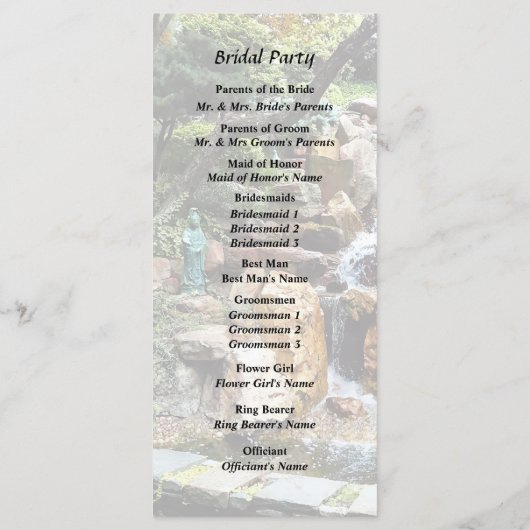 Japanischer Garten im Herbst Programm (Rückseite)