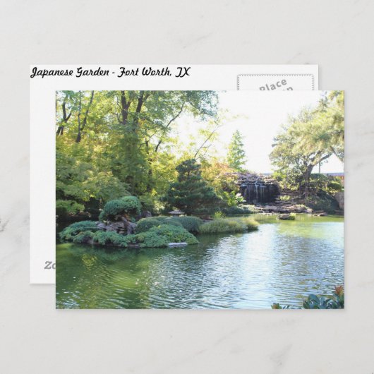 Japanischer Garten in Fort Worth Texas # 53 Postkarte (Vorne/Hinten)