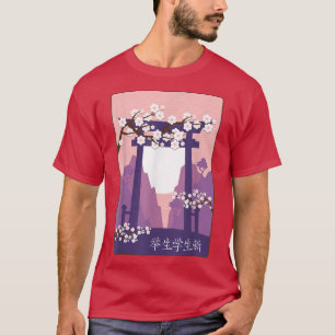 Japanischer Garten Japanisch Torii Japan Samurai T T-Shirt