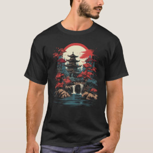 Japanischer Garten Japanische Kunst Grafische T-Sh T-Shirt