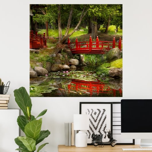 Japanischer Garten - Meditation Poster (Heimbüro)