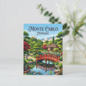Japanischer Garten Monaco Postkarte (Stehend Vorderseite)