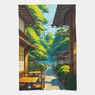 Japanischer Garten Outdoor-Café Geschirrtuch