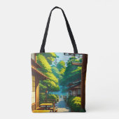 Japanischer Garten Outdoor-Café Tasche (Rückseite)