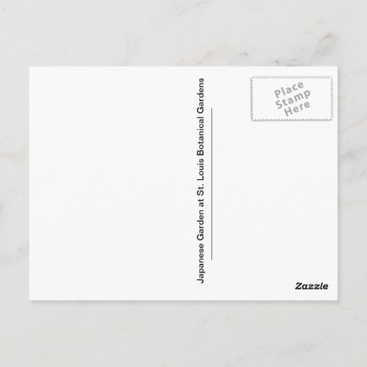Japanischer Garten Postkarte (Rückseite)