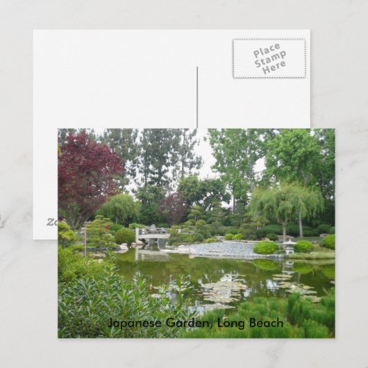Japanischer Garten Postkarte (Vorne/Hinten)