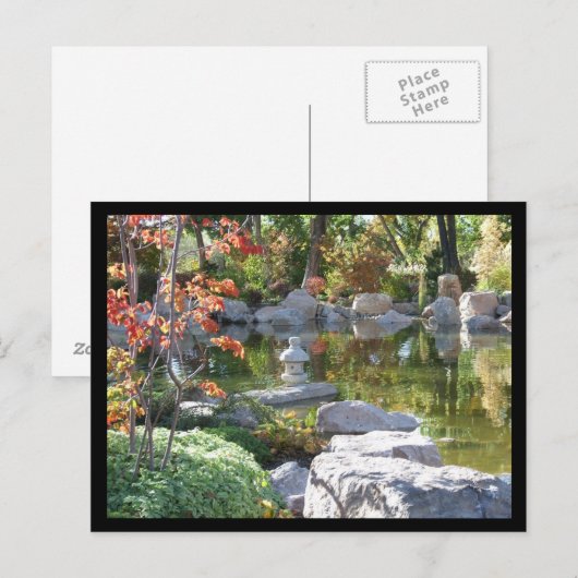 Japanischer Garten Postkarte (Vorne/Hinten)