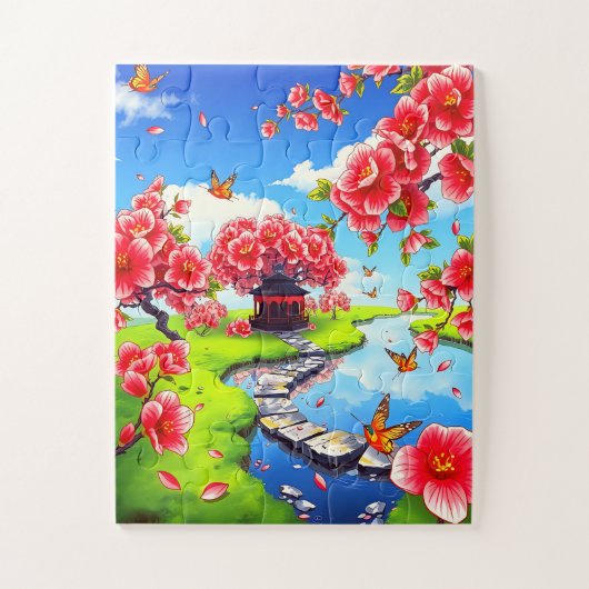 Japanischer Garten Puzzle (Vertikal)