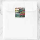 Japanischer Garten Quadratischer Aufkleber (Tasche)