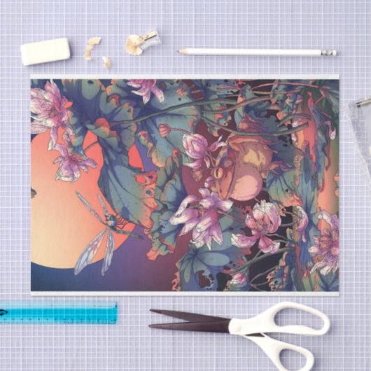 Japanischer Garten Seidenpapier (Handwerk)