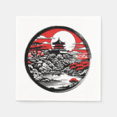 Japanischer Garten Serviette (Vorderseite)