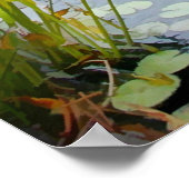 Japanischer Garten-Teich mit Koi Poster (Ecke)