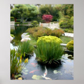 Japanischer Garten-Teich mit Koi Poster (Vorne)