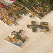 Japanischer Garten Teich Rotes Torii-Tor Puzzle (Seite)