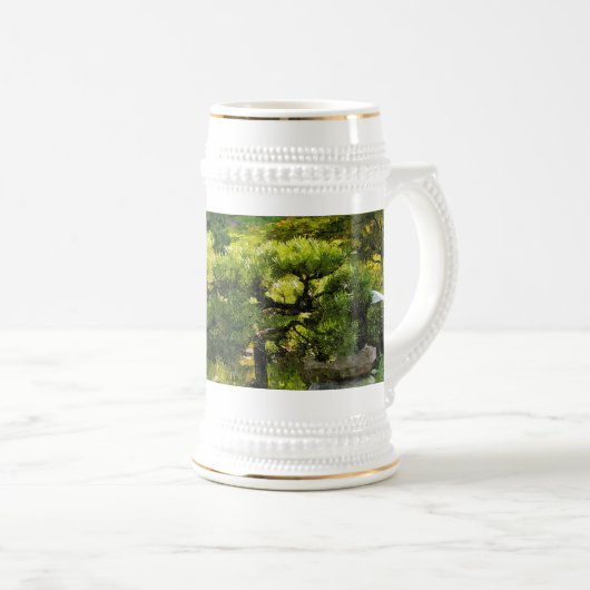 Japanischer Garten - Traditionelle Ästhetik Bierglas (VorderseiteRechts)