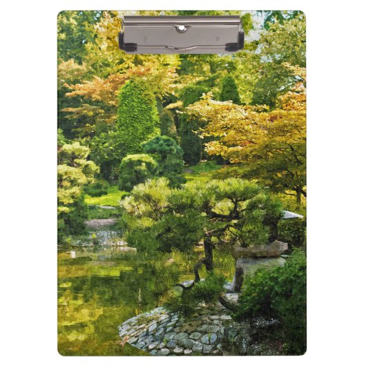 Japanischer Garten - Traditionelle Ästhetik Klemmbrett (Vorderseite)