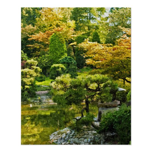 Japanischer Garten - Traditionelle Ästhetik Poster (Vorderseite)