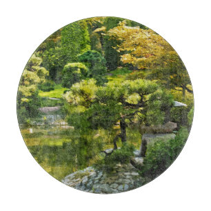 Japanischer Garten - Traditionelle Ästhetik Schneidebrett