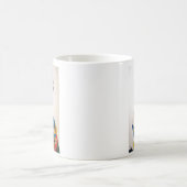 Japanischer Geisha mit blauem Kimono Kaffeetasse (Mittel)