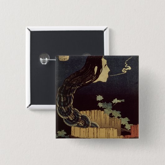 Japanischer Geist Button (Vorne & Hinten)