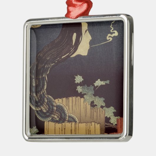 Japanischer Geist Silbernes Ornament (Links)