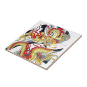 Japanischer Gelber Drache Fliese (Seite)