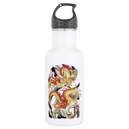 Japanischer Gelber Drache Trinkflasche (Vorderseite)