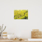 Japanischer Gelbgingko-Baumreise-Druck Poster (Küche)