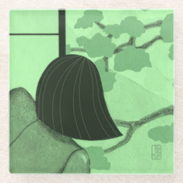 Japanischer Girl Summer Classy Glass Untersetzer